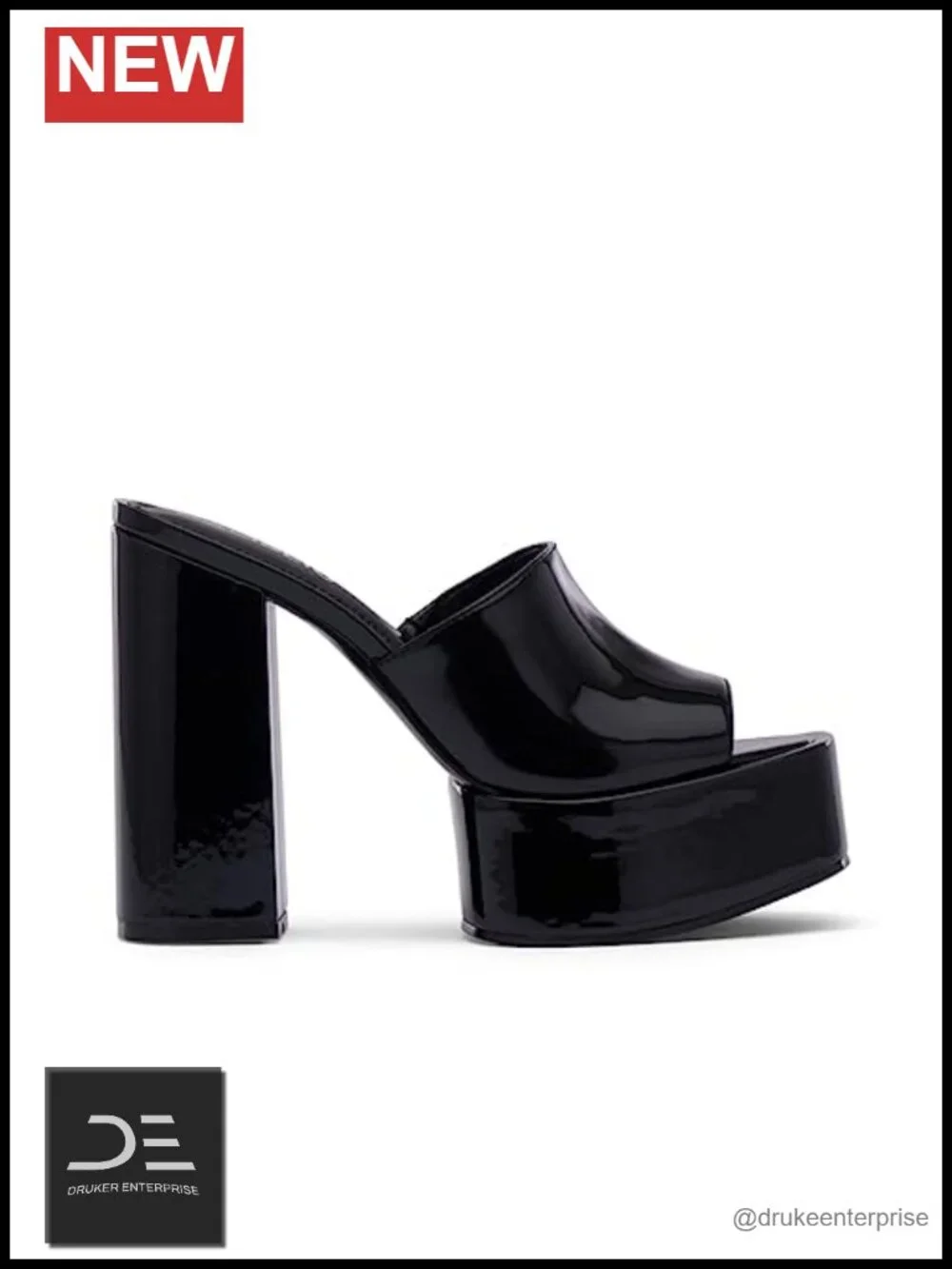 120mm Platform Mule Heels with Block Heel and Slingback Strap